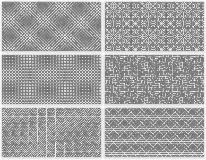 neglex Brick Stencil Set for Crafts (15 Pack, 8x8 Inch), Street Cobblestone & Garden Sidewalk Patterns, Reusable Texture Stencils for Wood, Fabric, Furniture, Terracotta Mosaic & Geometric Floral Tile Design - Image 4